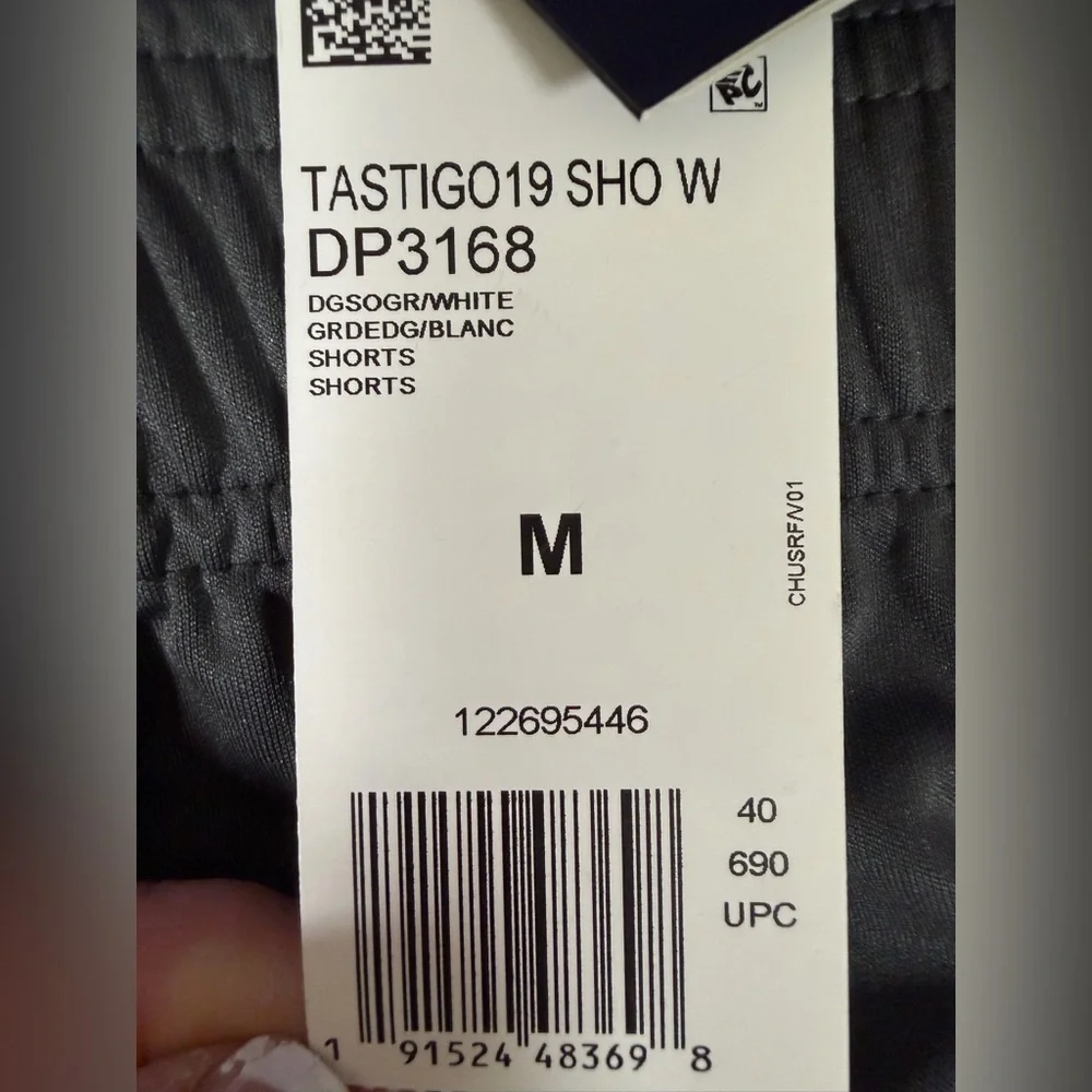 NWT Adidas Women’s Climalite Soccer Shorts, Grayw/white stripes MED Tastigo 19 - Picture 3 of 12